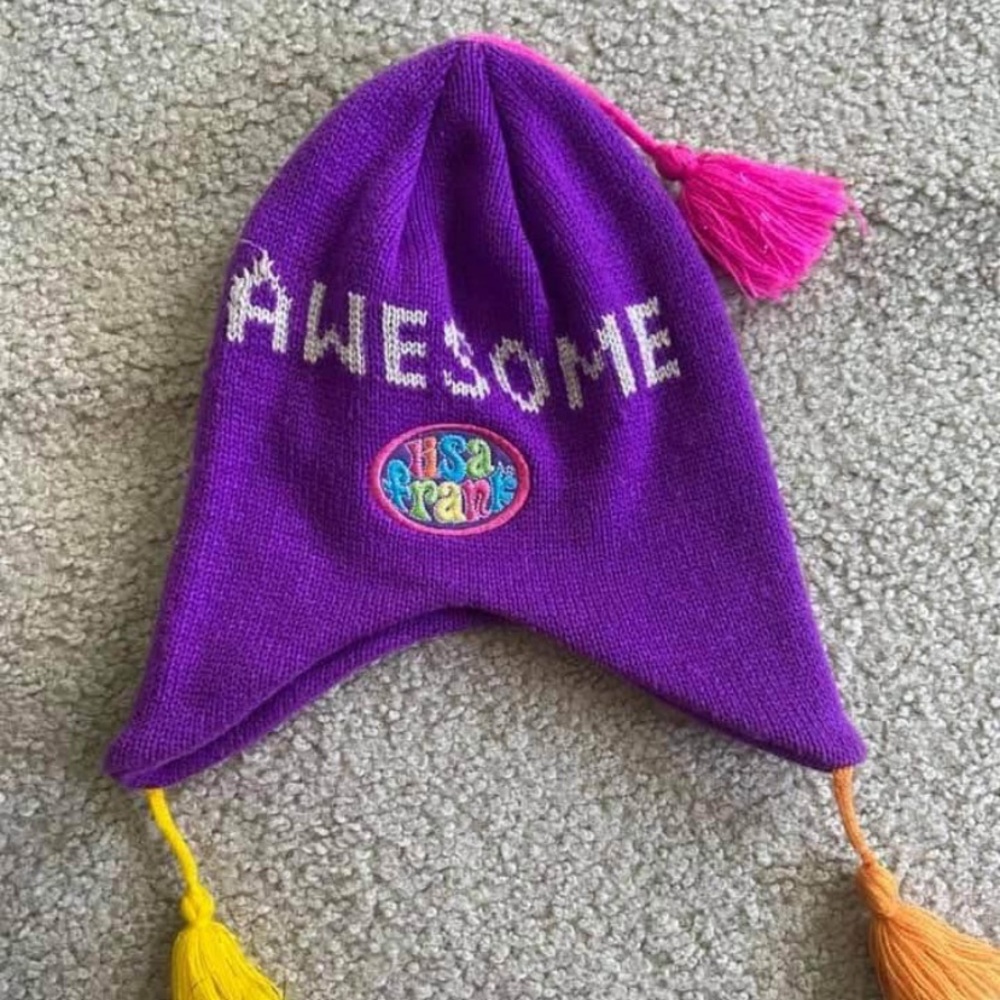 Lisa Frank “awesome” beanie
